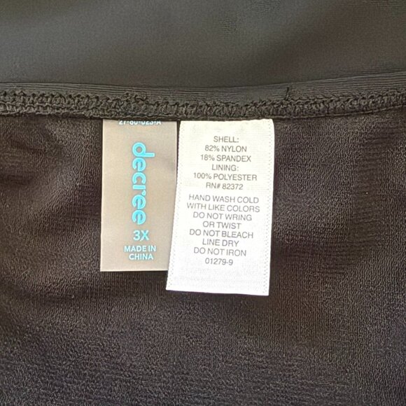 Decree High Waisted Cheeky Black Bikini Bottoms Size 3X With Strappy Sides - Picture 5 of 7